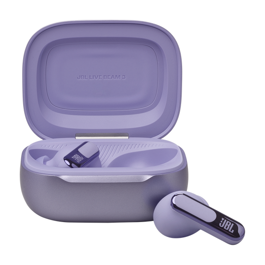 JBL Live Beam 3 - Purple - True wireless noise-cancelling closed-stick earbuds - Front
