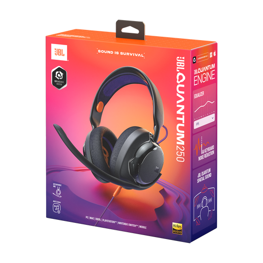 JBL Quantum 250 - Black - Wired multiplatform gaming headset - Detailshot 15