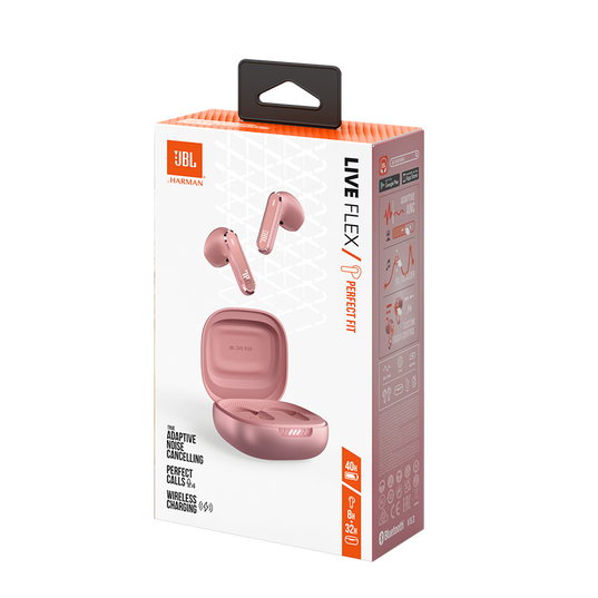 JBL Live Flex - Rose - True wireless Noise Cancelling earbuds - Detailshot 11