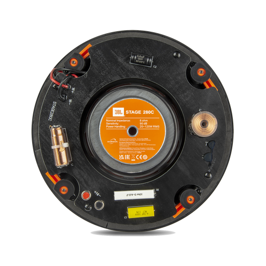 Stage 280C - Black - 2-way 8in (203mm) In-Ceiling Loudspeaker - Back