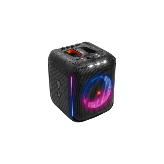 JBL PartyBox Encore | Portable party speaker with 100W powerful sound, built-in dynamic light show, included digital wireless mics, and splash proof design. JBL PartyBox Encore | Portable party speaker with 100W powerful sound, built-in dynamic light show, included digital wireless mics, and splash proof design.