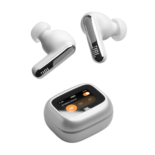 JBL Live Beam 4 - Silver - True wireless Noise Cancelling earbuds - Top
