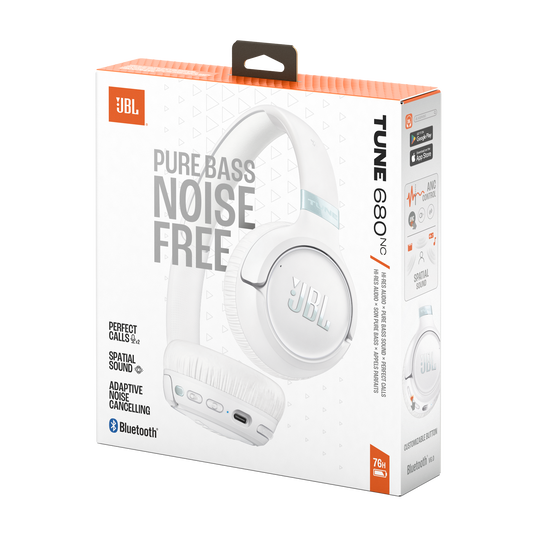 JBL Tune 680NC - White - Wireless on-ear Noise cancelling headphones - Detailshot 15