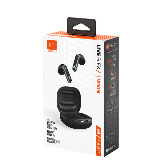 JBL Live Flex - Black - True wireless Noise Cancelling earbuds - Detailshot 3