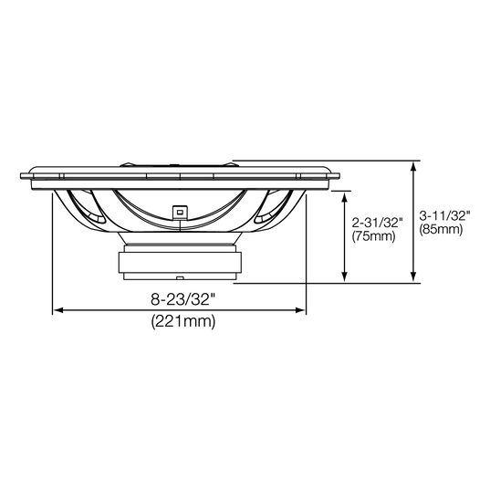 CS769 - Black - Ovaalinmuotoinen 3-tiekaiutinjärjestelmä, joka selviytyy kokonsa ansiosta mistä tahansa - Detailshot 3