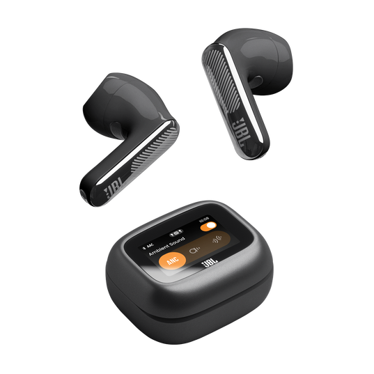 JBL Live Flex 4 - Black - True wireless Noise Cancelling earbuds - Top