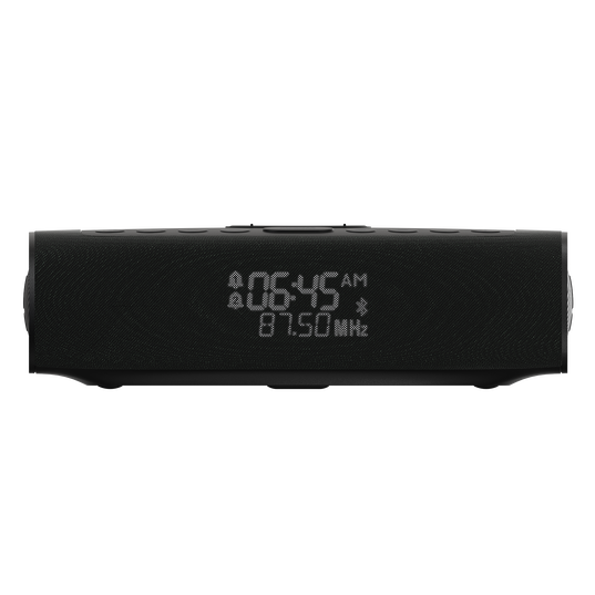 JBL Rise - Black - Bluetooth clock radio speaker with FM - Front