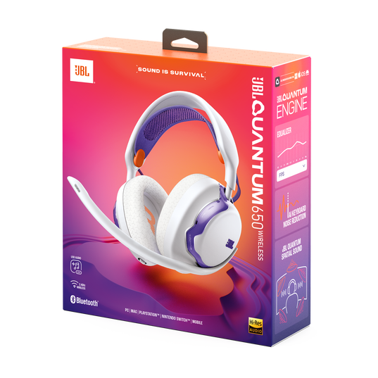 JBL Quantum 650 - White - Wireless multiplatform gaming headset - Detailshot 15