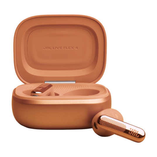 JBL Live Flex 4 - Orange - True wireless Noise Cancelling earbuds - Bottom