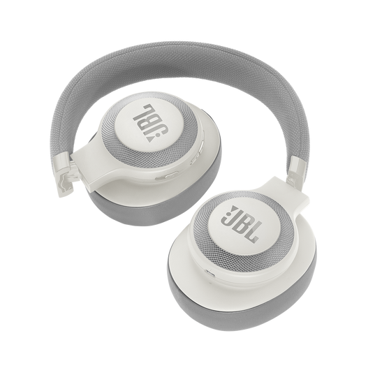JBL E65BTNC - White - Wireless over-ear noise-cancelling headphones - Detailshot 2