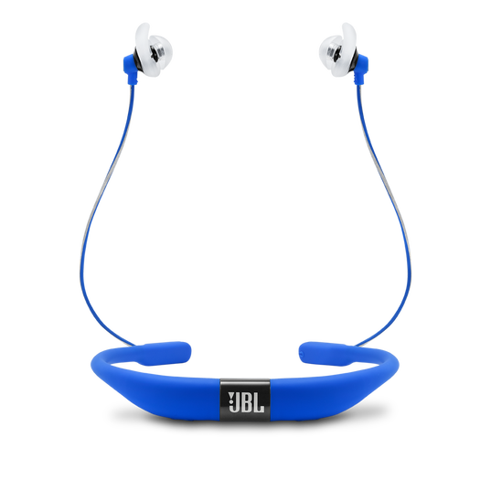 JBL Reflect Fit - Blue - Heart Rate Wireless Headphones - Back