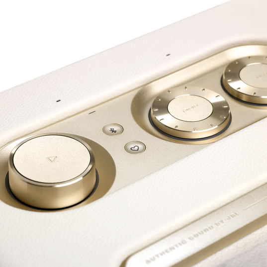 JBL Authentics 200 - White - Smart home speaker with Wi-Fi, Bluetooth and Voice Assistants with retro design - Detailshot 5