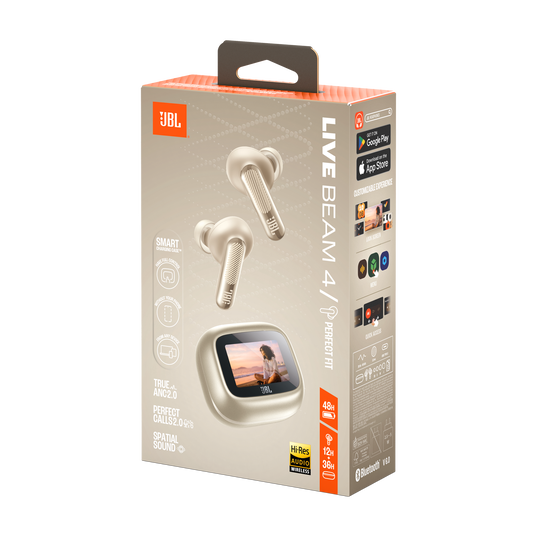 JBL Live Beam 4 - Champagne - True wireless Noise Cancelling earbuds - Detailshot 15