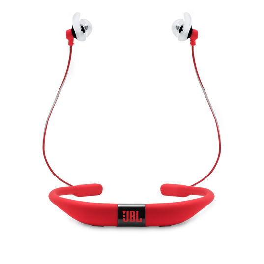 JBL Reflect Fit - Red - Heart Rate Wireless Headphones - Back