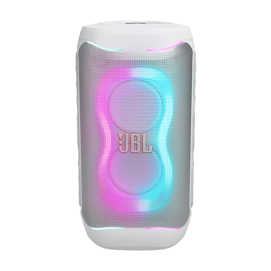 JBL PartyBox 130 - White - Portable party speaker with JBL legendary sound, a dynamic lightshow and a foldable ergonomic handle - Front