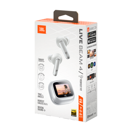 JBL Live Beam 4 - Silver - True wireless Noise Cancelling earbuds - Detailshot 15