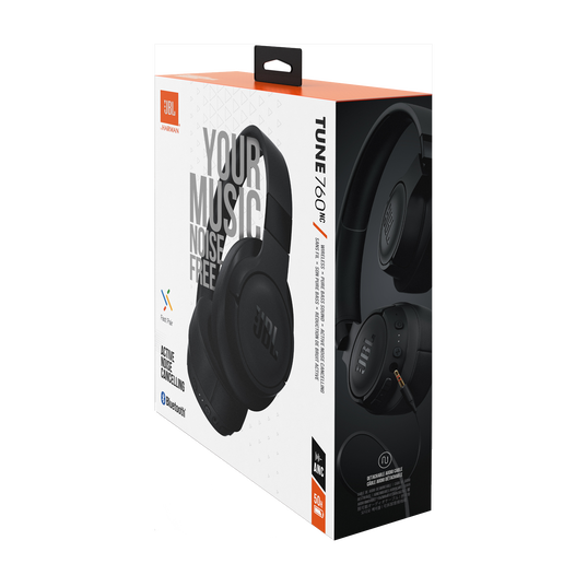 JBL Tune 760NC - Black - Wireless Over-Ear NC Headphones - Detailshot 15