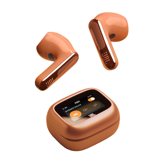 JBL Live Flex 4 - Orange - True wireless Noise Cancelling earbuds - Top