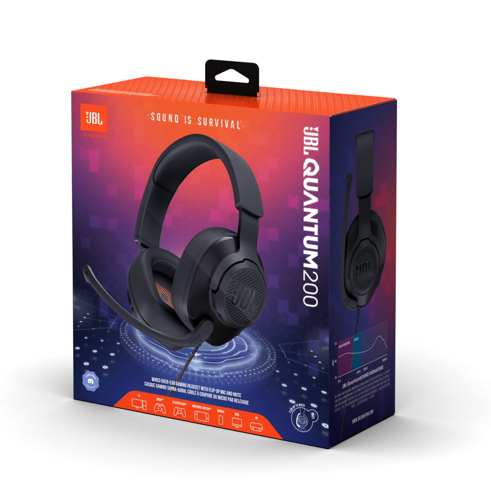 JBL Quantum 200 | Headset gaming over 