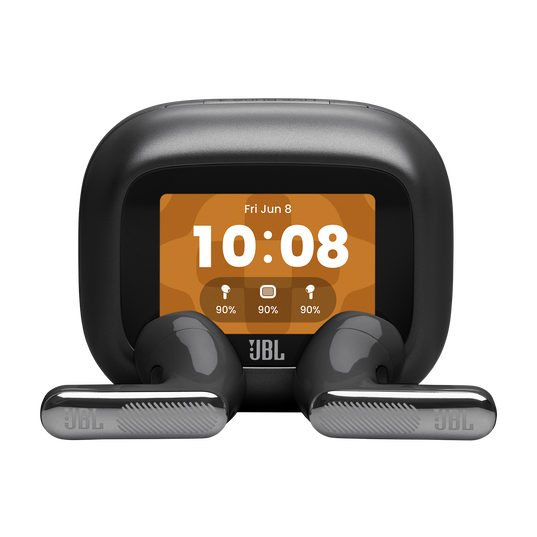 JBL Live Flex 4 - Black - True wireless Noise Cancelling earbuds - Hero