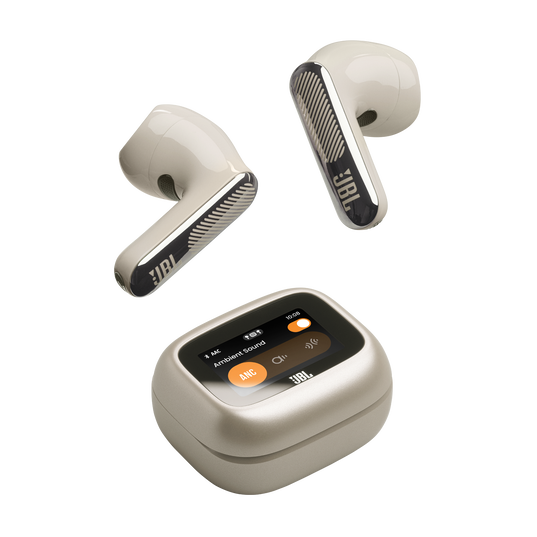 JBL Live Flex 4 - Champagne - True wireless Noise Cancelling earbuds - Top