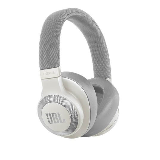 JBL E65BTNC - White - Wireless over-ear noise-cancelling headphones - Hero