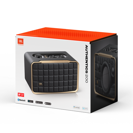 JBL Authentics 200 Speaker rumah pintar dengan WiFi, Bluetooth, dan Asisten Suara dengan