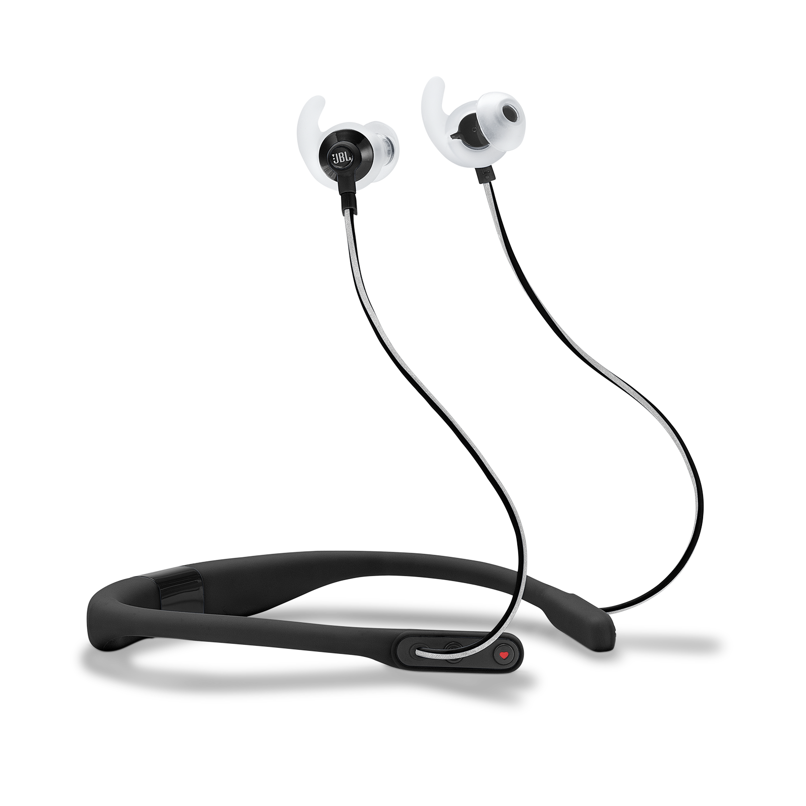 JBL Reflect Fit - Black - Heart Rate Wireless Headphones - Hero