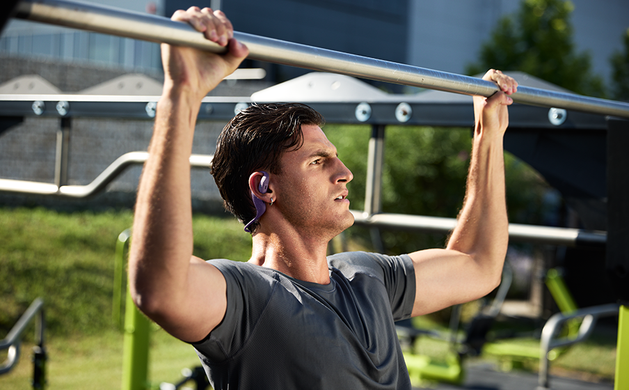 Open-ear comfort with memory wire neckband