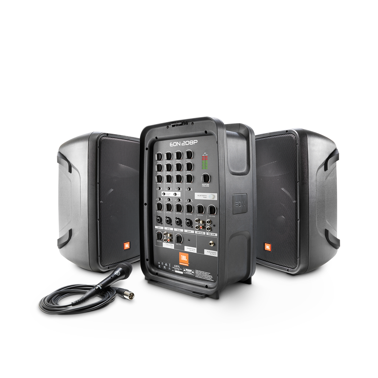 JBL EON208P | Portable 8 in. 2-Way PA with Powered 8-Channel Mixer and  Bluetooth®