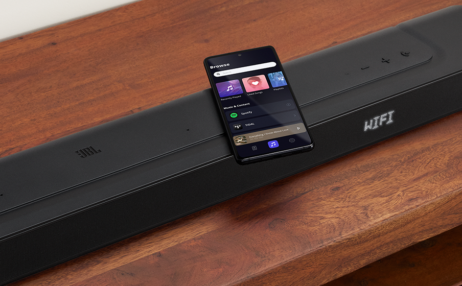Wi-Fi Terintegrasi dengan AirPlay, Alexa Multi-Room Music, dan Chromecast built-in™