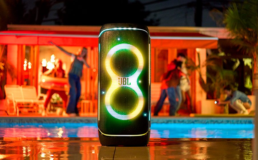 Pertunjukan lampu futuristik