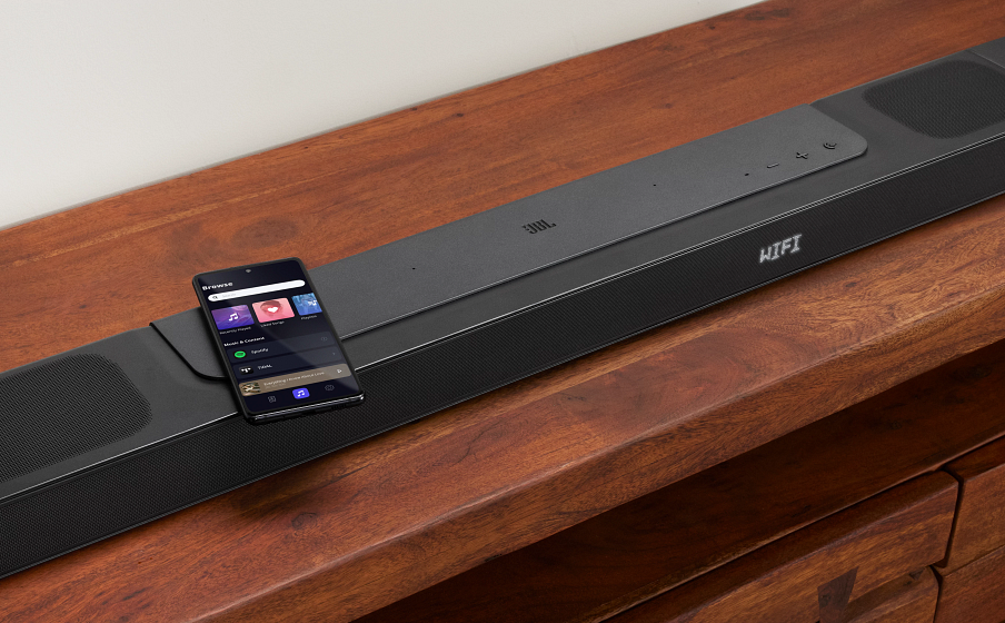 Wi-Fi Terintegrasi dengan AirPlay, Alexa Multi-Room Music, dan Chromecast built-in™