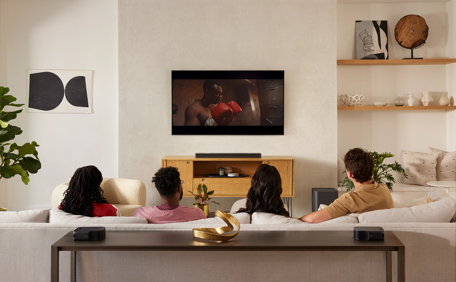 Suara surround nyata dengan speaker surround yang dapat dilepas